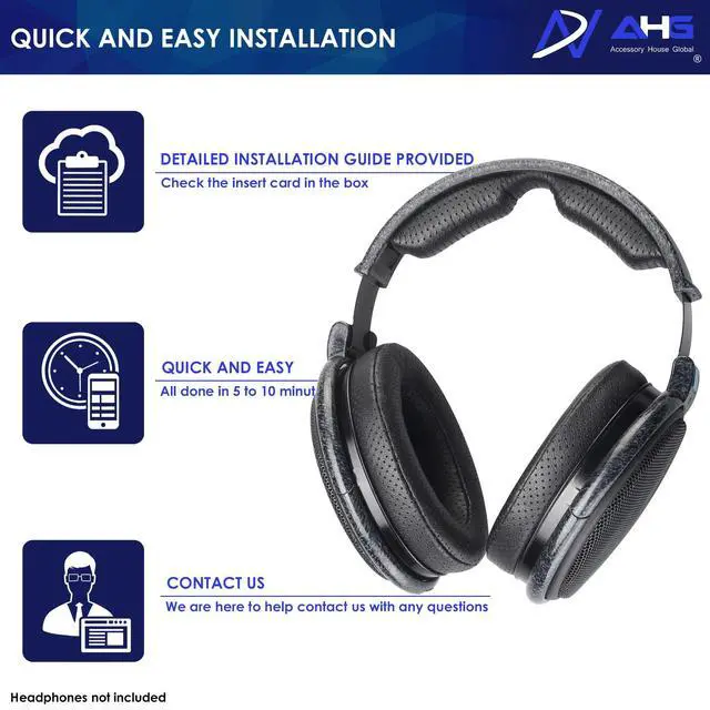 Alt view image 7 of 7 - AHG Premium Ear Pads & Headband Cushion Pad Compatible with Sennheiser Headphones HD600 HD650 HD660S HD 660S2 Massdrop X HD 6XX HD58X Jubilee HD580. Fenestrated Sheepskin | Thick AHG FlexiSoft Foam