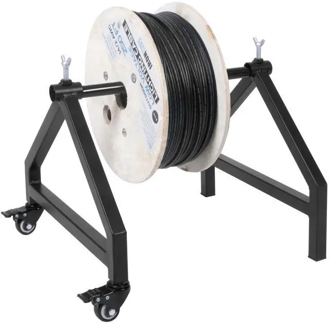 Main image of Wire Spool Rack, Cable Caddy - Heavy Duty Welded Steel | Heavy Duty Welded Steel Spool Holder - For Wire, Cable & Cord Spools