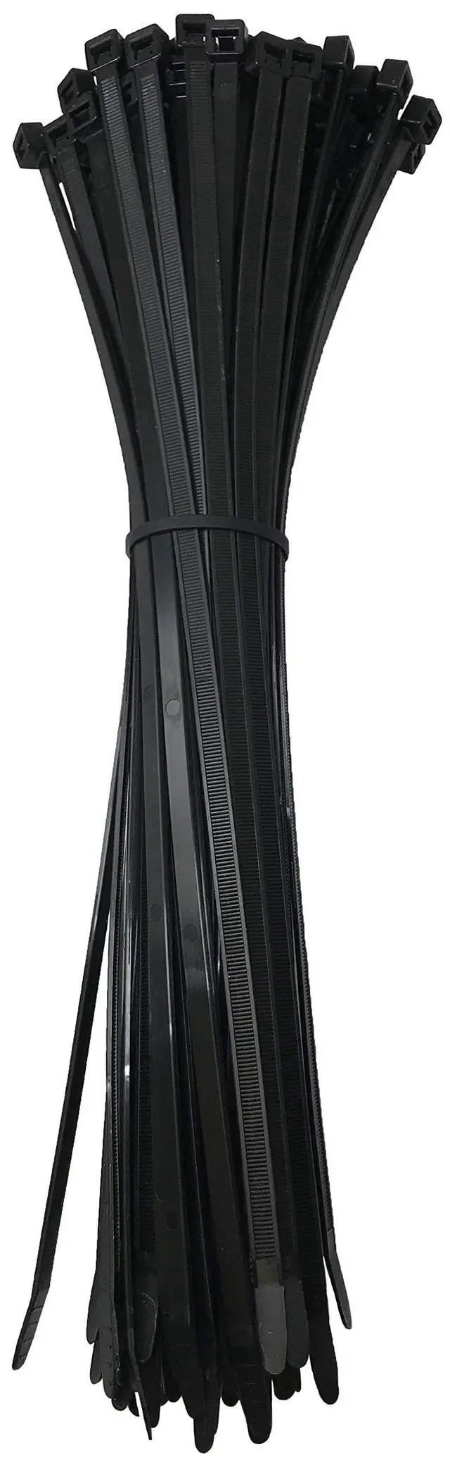 Alt view image 2 of 5 - Extreme Cold Weather HD Black 14" Inch Cable Zip Ties 120 Pounds Tensile Strength UV Resistant Wire Wrap - 100 Pack - Made in USA