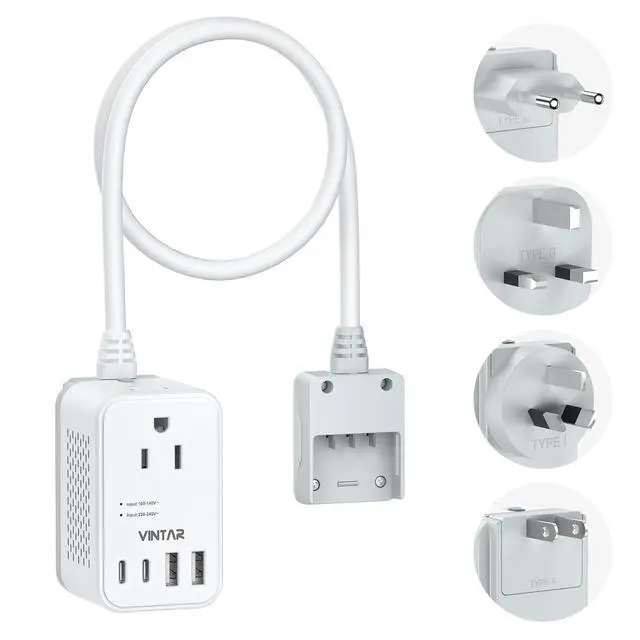 Main image of 220V to 110V Converter, Travel Voltage Converter US to Europe, 2000W | Universal Travel Adapter, 4 USB Ports(2 USB C), Step Down Transformer, Power Converter Adapter Combo for EU UK JP AUS