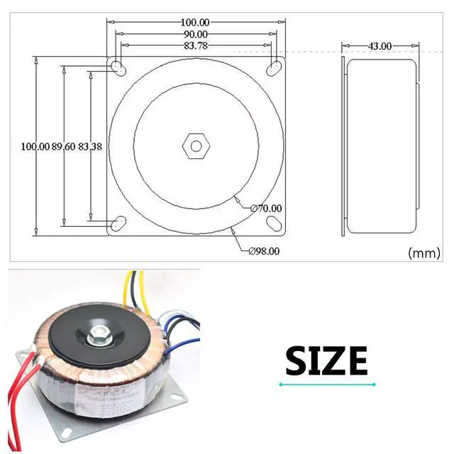 Alt view image 6 of 6 - 200W Toroidal Power Transformer, AC 110V to Dual AC 28V + Dual 12V + Single 12V Output Transformers for Tube Amplifiers,Preamp, Speaker Protection, Amp Boards