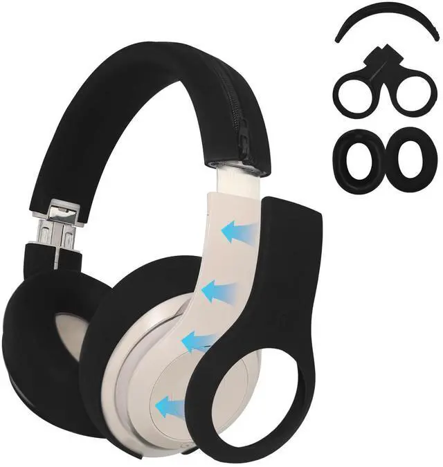 Main image of 3-in-1 Silicone Sweat Covers for Beats Studio Pro Headphones | Accessories with Ear Pad Covers & Zipper Headband Cover & Shell Covers, Sweatproof & Washable & Easy to Clean