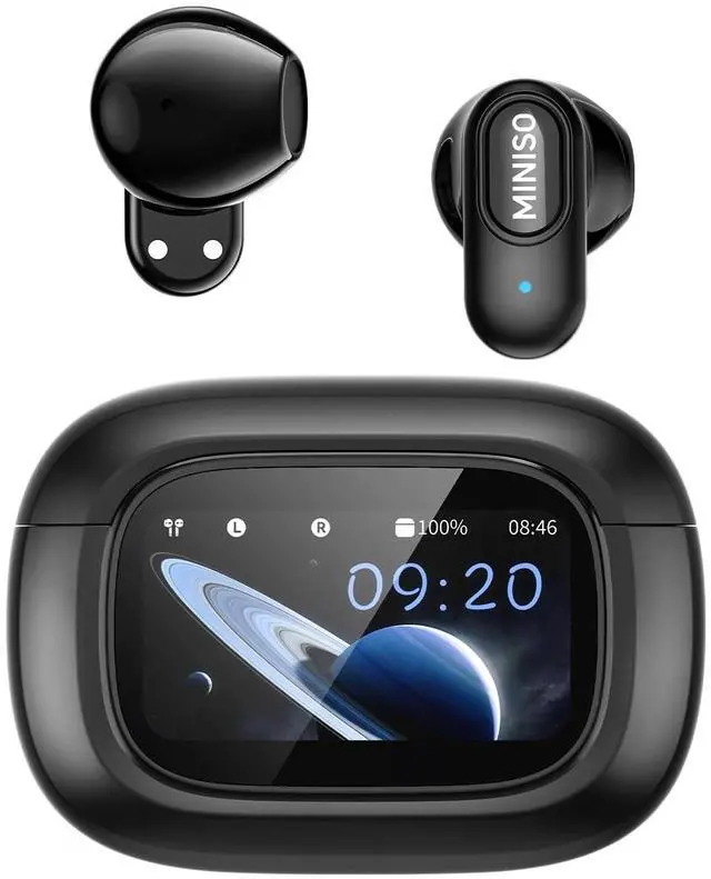 Main image of MS126 Wireless Earbuds with Touchscreen, 360° Panoramic Audio Semi-in-Ear Earbuds with Bluetooth 6.0, Clear Call, 30H Standby for Sports, Office, Study