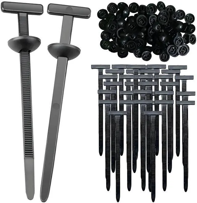 Main image of 8 Inch Push Mount Cable Ties Heavy Duty 30 lbs Tensile Strength 400 Pack Black Automotive Zipper Clips Fender Flare Wire Ties Fasteners Smooth Edges For Professional Mechanics Car Engine Bay