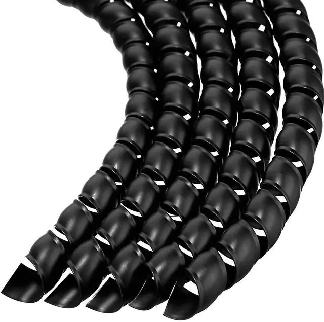 Main image of Dog and Cat Cord Protector 24.6 ft 10 mm Spiral Cable Wire Wrap from Pets No Chew Cat Proofing Cords 5 Pcs/Pack for TV Computer Ebike Electrical Wire(Black)