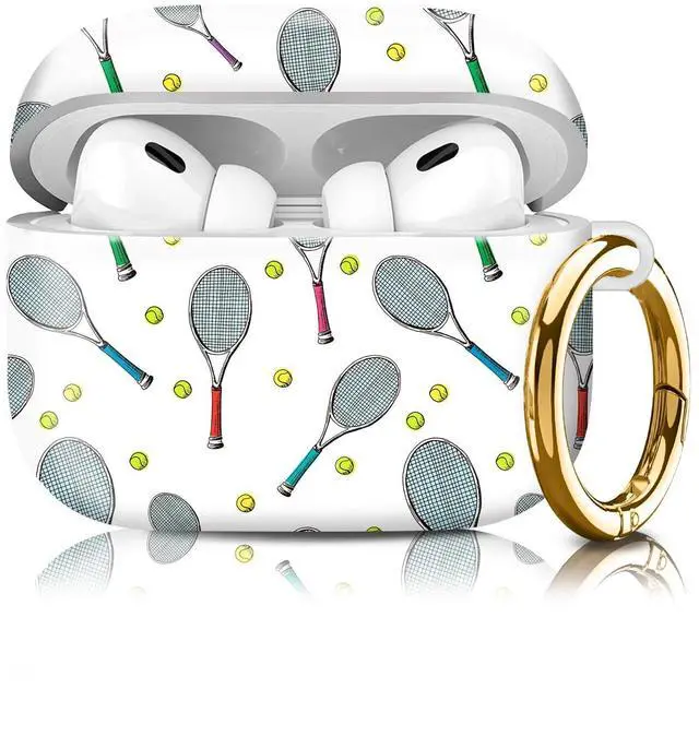 Main image of Compatiable for AirPod Pro 2nd/1st Generation Case,Lightweight & Durable Resistant Hard Case with Keychain,Stylish Design AirPod Case Cover for Women(Tennis)
