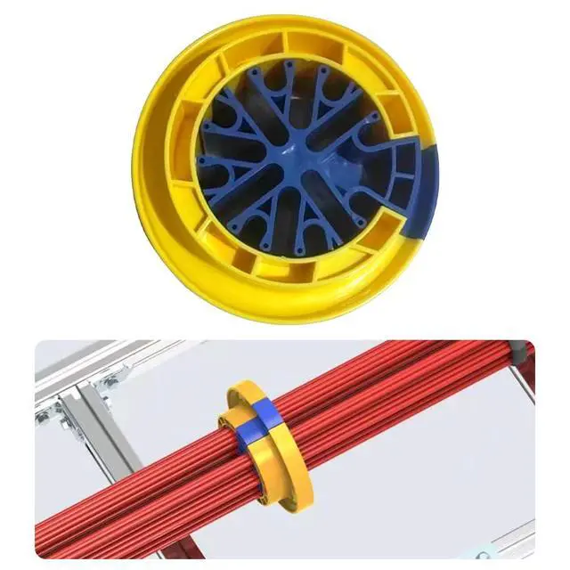 Alt view image 2 of 7 - Cable Organize Tool,Wire Comb,Cable Management Tool,Durable Wire Organizing Tools,Category 5/6 Universal Cabling Network Cable Management Kit,Prevent Entanglement Carding,Easy to Use (Yellow+Blue)