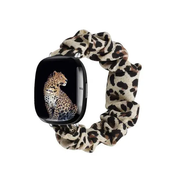 Alt view image 3 of 7 - compatible with Fitbit Sense/Versa 3/Versa 4/Sense 2 Bands,for Women,Scrunchie Fabric Replacement Wristbands Straps,Accessories,Large Small
