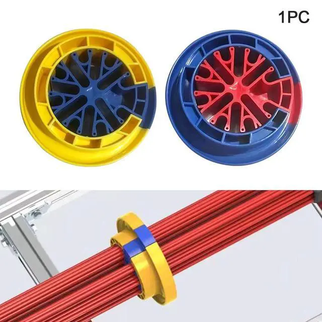 Alt view image 7 of 7 - Cable Organize Tool,Wire Comb,Cable Management Tool,Durable Wire Organizing Tools,Category 5/6 Universal Cabling Network Cable Management Kit,Prevent Entanglement Carding,Easy to Use (Yellow+Blue)