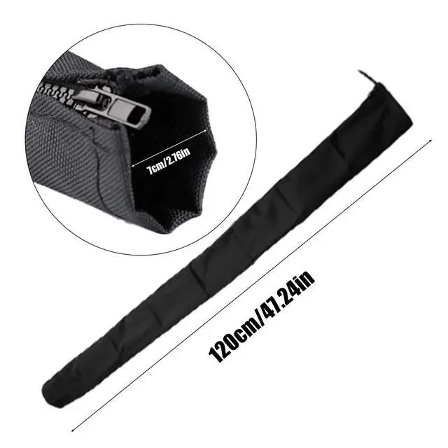 Alt view image 3 of 6 - 2Pc Outboard Motor Cable Organizer with 100pcs Nylon Cable Tie, 47 Inch Long Zippered Rigging Sleeve for Cover Wire Extension Cord