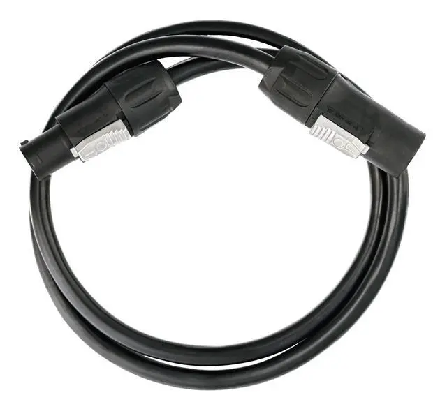 Alt view image 2 of 6 - 3' True1 Male to Female Jumper, Locking Power Cable, Black, IP65, 14 AWG