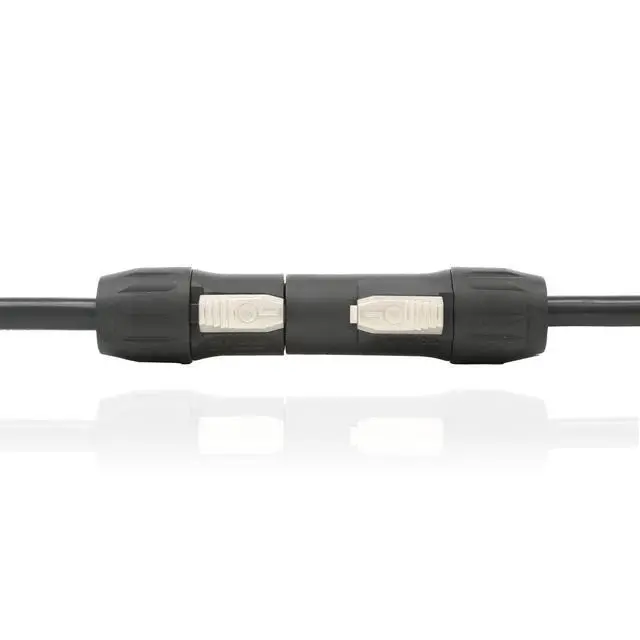 Alt view image 5 of 6 - 3' True1 Male to Female Jumper, Locking Power Cable, Black, IP65, 14 AWG