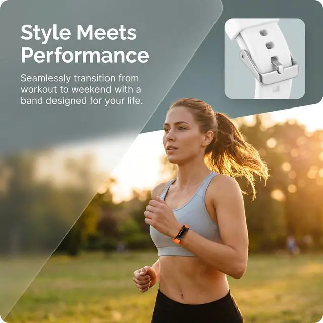 Alt view image 3 of 7 - 8-Pack Silicone Band for Fitbit Air, Soft Breathable Replacement Strap with Secure Buckle, Adjustable Sport Wristband for Google Fitbit Air Fitness Tracker Men Women
