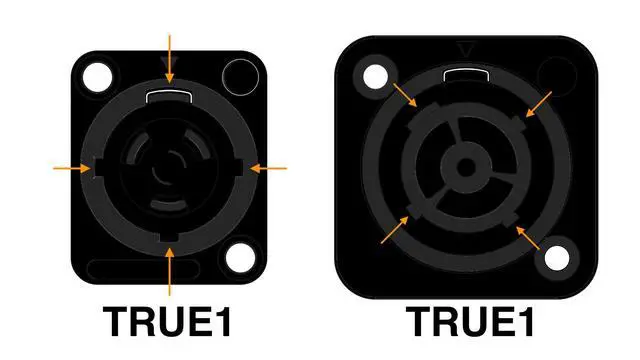 Alt view image 6 of 6 - 3' True1 Male to Female Jumper, Locking Power Cable, Black, IP65, 14 AWG