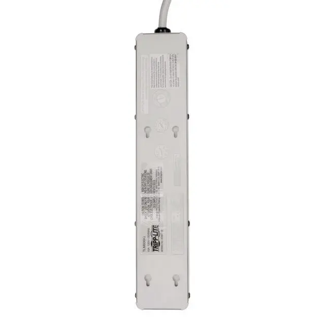 Alt view image 6 of 6 - 6 Outlet Surge Protector Power Strip, 6ft Cord, Metal, $75,000 INSURANCE & (TLM606HJ)