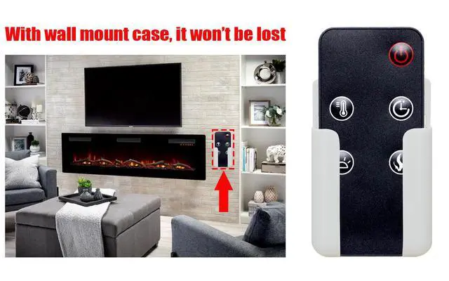 Alt view image 3 of 7 - Replacement Remote Control for Greystone Electric Fireplace Heater F3025,W31BCFW,F31-18A,107760,with Wall Mounting Bracket