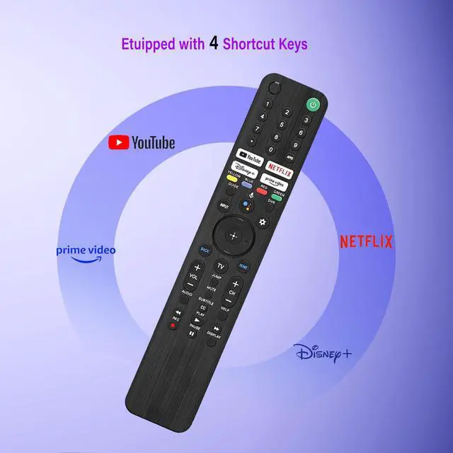 Alt view image 5 of 6 - RMF-TX520U Voice Remote Control Replaces for Sony Smart TV Remote Control and is Suitable for Sony 4K TVS or All 2019-2025 Remote Control for Bravia Smart TV