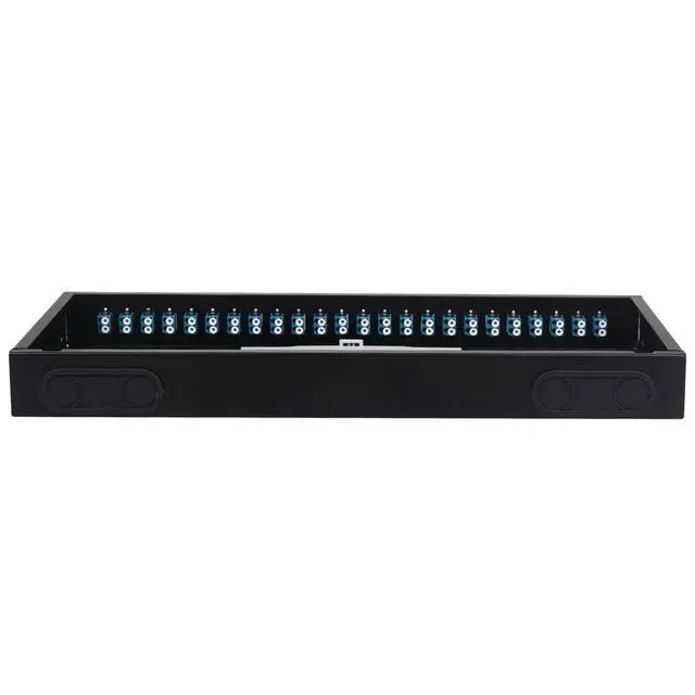 Alt view image 5 of 5 - 48 Fibers Port LC/UPC OS2 Rack Mount Enclosure Box, 1pack | with 24 Duplex Singlemode couplers & pigtails, 24 Core LGX Patch Panel Box fits for 19" Racks Cabinet, Fiber termination kit