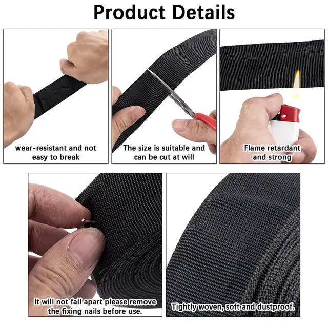 Alt view image 3 of 7 - 33 FT Nylon Hydraulic Hose Protector Sleeve Black Protective Cover Hose Sheath Hydraulic Hose Wrap Cable Sleeve Torch Cutting Wire Hose Cover Management Wrap for Cord Tig