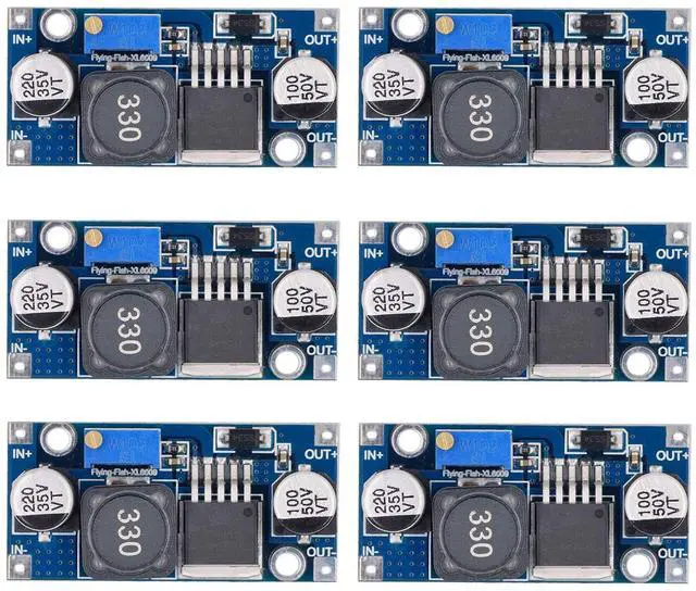 Main image of XL6009 DC to DC Boost Converter 3.0-30V to 5-35V Step-up Transformer Power Module, Pack of 6