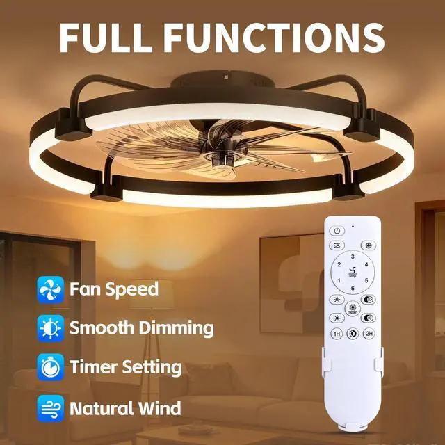 Alt view image 2 of 7 - Remote for Addlon 24'' 20''/ CHAREADA 20" Ceiling Fan with Light | Highly Compatible,Responsive,NFM024111-2,NFM024111-1,NFM024112-1,NFM024112-2,NFM20ABS7B01R1-KD03,25312
