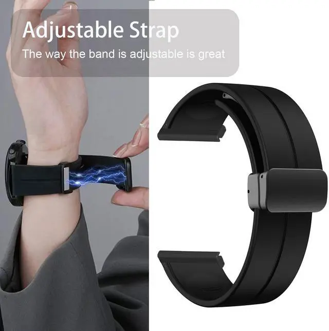 Alt view image 3 of 6 - Compatible with Garmin Venu X1 Bands, Soft Silicone Sport Wristband Replacement Straps Compatible with Garmin Venu X1 Smartwatch