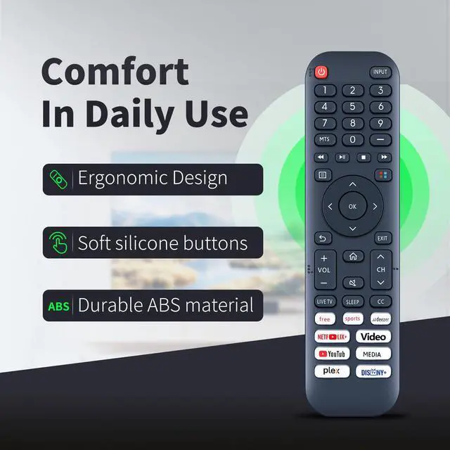 Alt view image 6 of 7 - Replacement Remote for Supersonic LED SMART TV SC-1520VTV SC-2426SDVD | Also for SC-1920VTV SC-2420VTV SC-1926DVD SC-3226SDVD SC-3220VTV Models