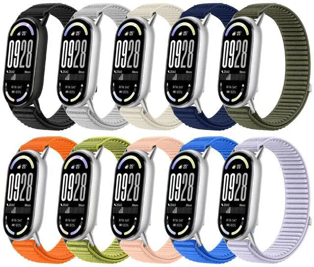 Alt view image 6 of 6 - Nylon Bands Compatible with Xiaomi Smart Band 10/9/8,Lightweight Sport Replacement for Mi Band 10/9/8 for Women Men