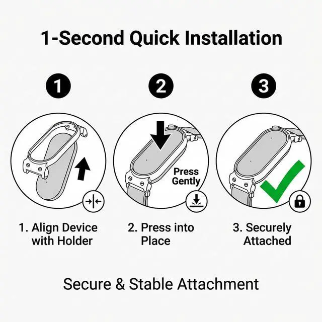 Alt view image 4 of 7 - Wristband for Plaud NotePin(S), Metal Case and Breathable Nylon Band, Zinc-Alloy Case for Secure Fit Anti-Drop, 12mm Connector, Adjustable Wrist Strap, Fits 5.5 to 8.7 inch wrist