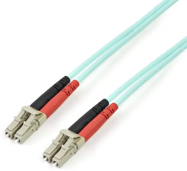 Main image of 5m (16.4ft) LC/UPC to LC/UPC OM3 Multimode Fiber Optic Cable, Full Duplex 50/125, 100G, LSZH Fiber Jumper Cord