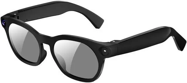 Main image of Smart Glasses with Camera & AI, 8MP Photo/Video Recording Glasses with Stabilization, Live Translation Voice Control, Bluetooth Music, Type-C Charging, for Outdoor Cycling Recording with Clear Lenses