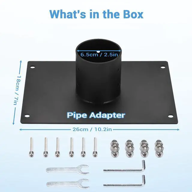 Alt view image 6 of 6 - Starlink Flat High Performance Pipe Adapter, Starlink Mount, Starlink RV Mount, Starlink Roof Mount for Vehicle/Boat/Outdoor Use