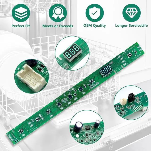 Alt view image 4 of 5 - WD21X31902C WD21X23462 UI Control Board Updated Generation WD21X3200 User Interface - Compatible Only with Specific GE Dishwasher Models