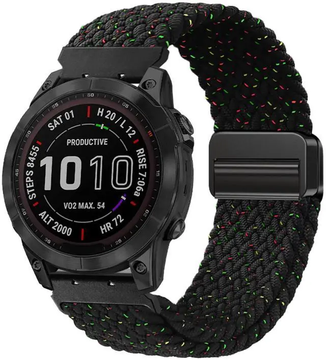 Main image of 22mm-Quickfit-Bands for Garmin-Fenix-8-47mm - Magnetic Braided Replacement Strap for Garmin-Fenix-7/7 Pro/6/6 Pro/5/5 Plus Forerunner 965/955/945/Approach S70 47mm/S62/S60/Quatix 7 Smartwatch