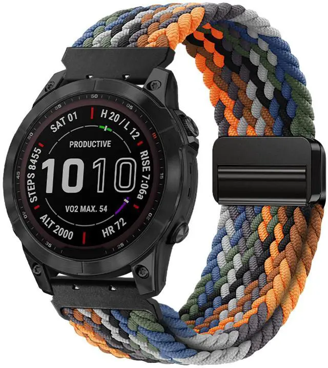 Main image of 22mm-Quickfit-Bands for Garmin-Fenix-8-47mm - Magnetic Braided Replacement Strap for Garmin-Fenix-7/7 Pro/6/6 Pro/5/5 Plus Forerunner 965/955/945/Approach S70 47mm/S62/S60/Quatix 7 Smartwatch