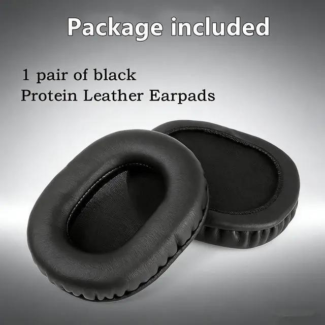 Alt view image 7 of 7 - Replacement Earpads for Tascam TH-300X TH-200X Headset, Black | Ear Cushions Protein Leather,Memory Foam, High Density