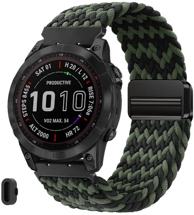 Main image of 22mm-Quickfit-Bands for Garmin-Fenix-8-47mm - Magnetic Braided Replacement Strap for Garmin-Fenix-7/7 Pro/6/6 Pro/5/5 Plus Forerunner 965/955/945/Approach S70 47mm/S62/S60/Quatix 7 Smartwatch