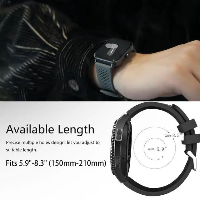 Alt view image 4 of 6 - Compatible for EmeTerm Explore Bands, Sport Desgined Silicone band with Metal Buckle Compatible for EmeTerm Explore