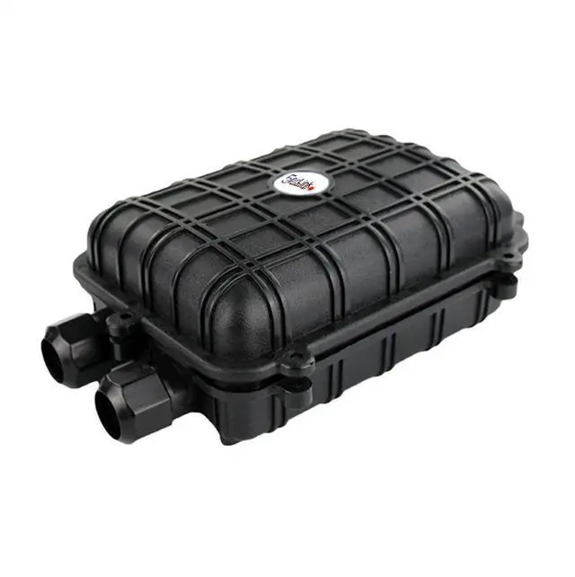 Main image of Outdoor Rated Fiber Optic Splice Enclosure | Waterproof | Black Stainless Steel | Includes Fiber Optic Cable, Splices | Holds Up to 24 Strands