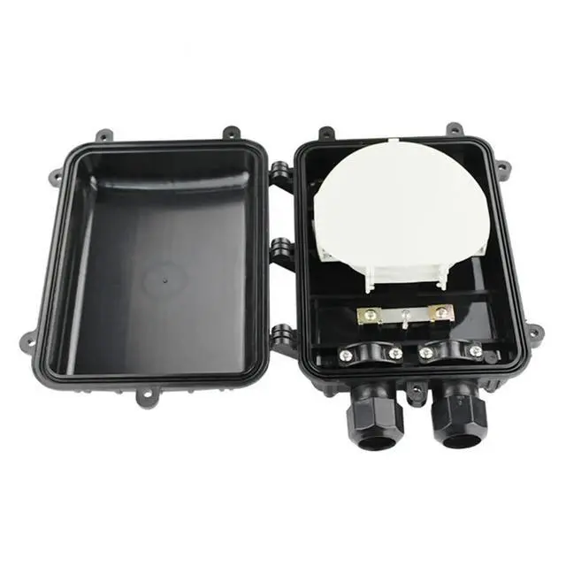 Alt view image 2 of 6 - Outdoor Rated Fiber Optic Splice Enclosure | Waterproof | Black Stainless Steel | Includes Fiber Optic Cable, Splices | Holds Up to 24 Strands