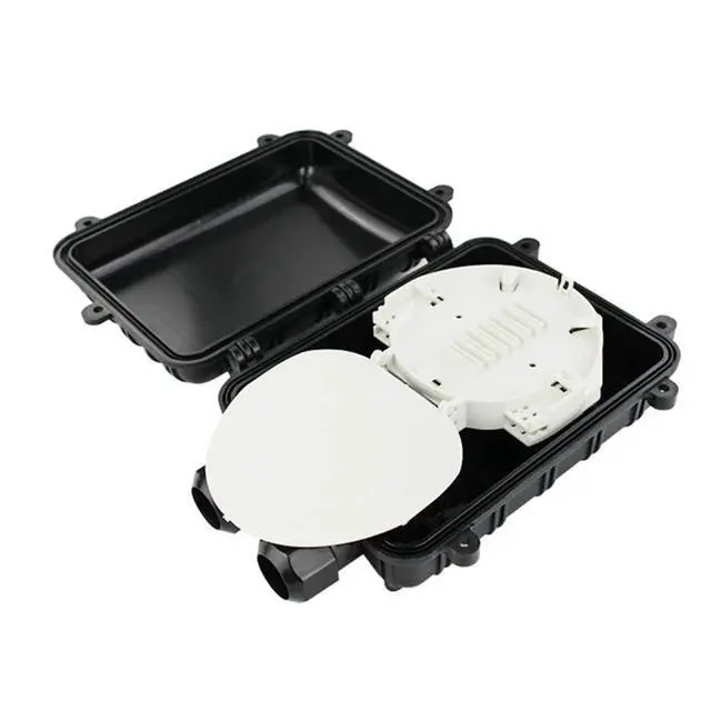 Alt view image 5 of 6 - Outdoor Rated Fiber Optic Splice Enclosure | Waterproof | Black Stainless Steel | Includes Fiber Optic Cable, Splices | Holds Up to 24 Strands