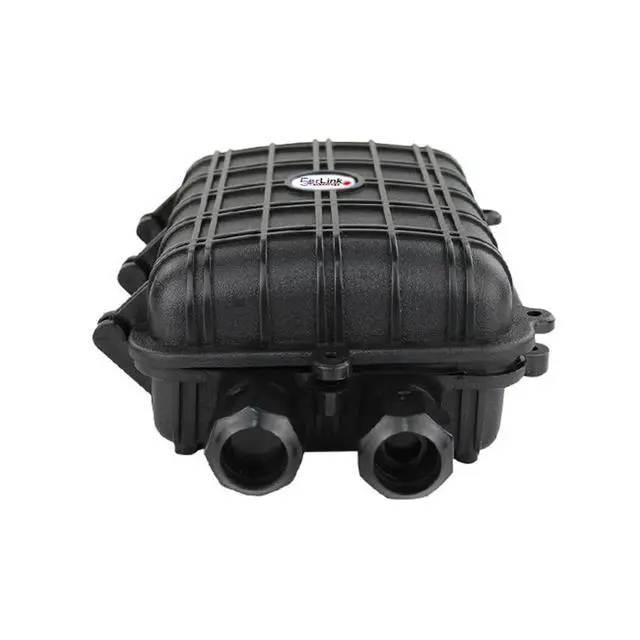 Alt view image 4 of 6 - Outdoor Rated Fiber Optic Splice Enclosure | Waterproof | Black Stainless Steel | Includes Fiber Optic Cable, Splices | Holds Up to 24 Strands