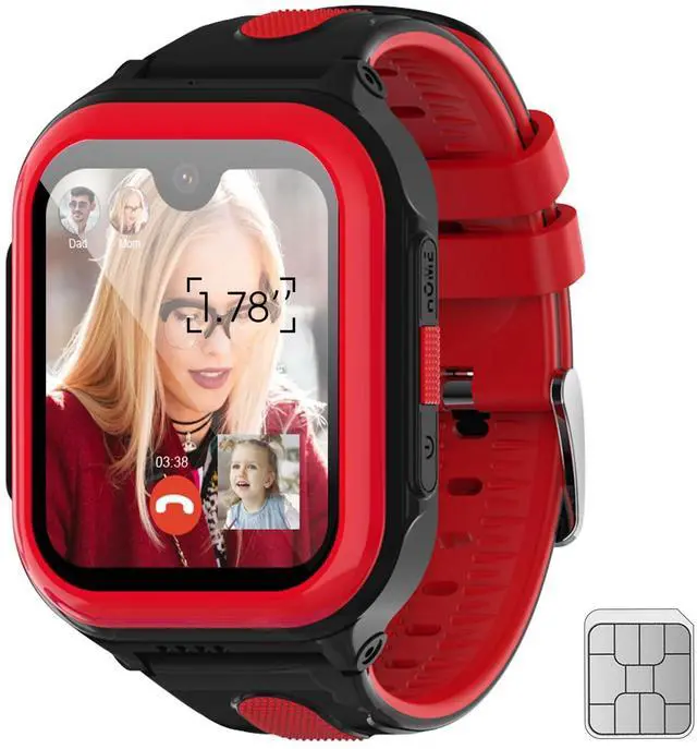 Main image of Kids Smart Watches 1.78" AMOLED Screen Smartwatches Boys Girls 6-12 Year GPS Location Video Calls SOS Camera Message Pedometer