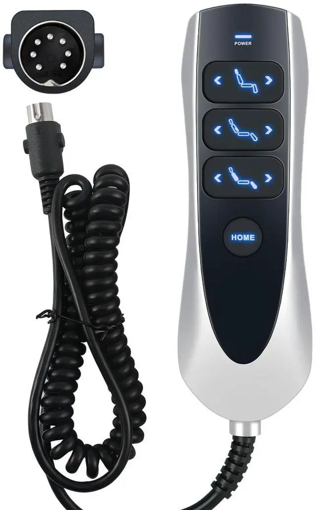 Main image of 7 Button 7 Pin Prong Remote Hand Control for OKIN Lift Power Recliners | for OKIN JLDK.38.04.15 Lift Chairs Power Recliners with USB charging port & backlight, Plug-and-Play