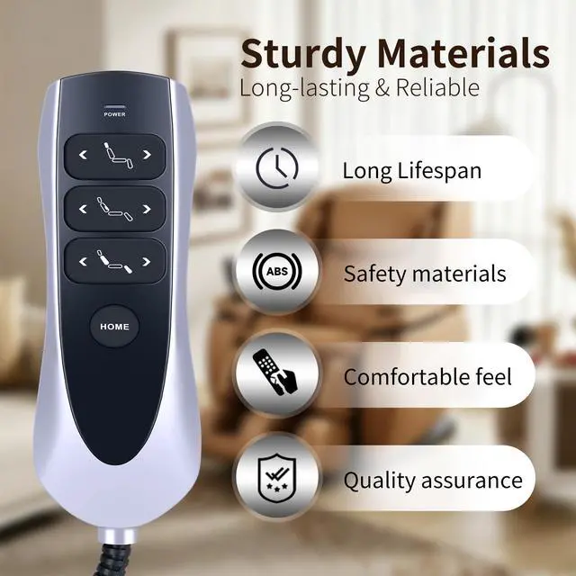 Alt view image 3 of 7 - 7 Button 7 Pin Prong Remote Hand Control for OKIN Lift Power Recliners | for OKIN JLDK.38.04.15 Lift Chairs Power Recliners with USB charging port & backlight, Plug-and-Play