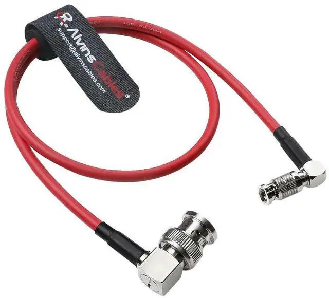 Main image of Micro BNC to BNC Cable 12G-SDI High Speed 4K UHD Video Coaxial Cable, 75 Ohm Ultra-Soft for Blackmagic Video Assist 5" Monitor,Red,Right Angle 50CM|19.7inches