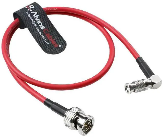 Main image of Micro BNC to BNC Cable 12G-SDI High Speed 4K UHD Video Coaxial Cable, Right Angle Micro BNC 75 Ohm Ultra-Soft for Blackmagic Video Assist 5" Monitor,Red 50CM|19.7inches