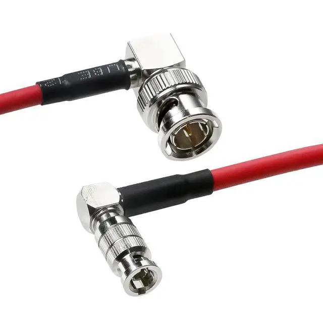 Alt view image 2 of 5 - Micro BNC to BNC Cable 12G-SDI High Speed 4K UHD Video Coaxial Cable, 75 Ohm Ultra-Soft for Blackmagic Video Assist 5" Monitor,Red,Right Angle 50CM|19.7inches
