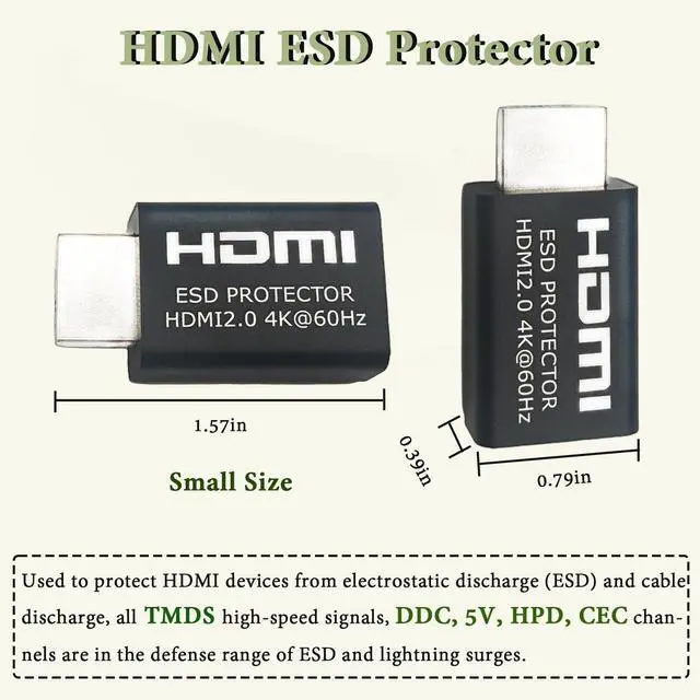 Alt view image 2 of 6 - Mini ESD 4K@60Hz HDMI2.0 for TMDS, DDC, 5VESD Protector | CEC Channels, HDMI2.0, HDCP, Transmission Boost and Voltage Limiting Protection