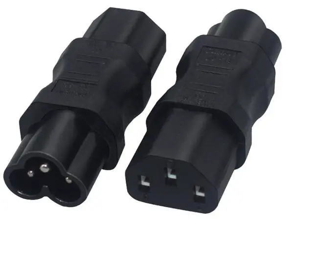Alt view image 7 of 7 - 2 Pack IEC320 C6 Male to C13 Female AC Power Adapter Plug | PVC housing, solid copper conductor, CE certified, wide compatibility for monitors, printers